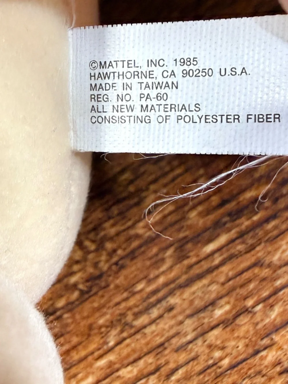 1985 MATTEL, INC. My Child Doll